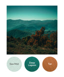 Sea Mist, Deep Lagoon, Tan