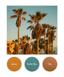 Amber, Pacific Blue, Tan