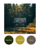 Dark Olive, Lemongrass, Pewter