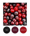 Black, Bordeaux, Cardinal Red