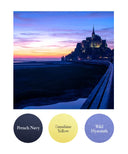 French Navy, Sunshine Yellow, Wild Hyacinth