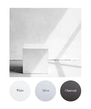 White, Silver, Charcoal