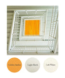 Golden Amber, Light Birch, Soft White