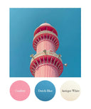 Confetti, Dutch Blue, Antique White