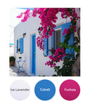 Ice Lavender, Cobalt, Fuchsia