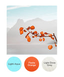 Light Aqua, Fiesta Orange, Light Dove Grey