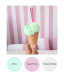 Mint, Lilac Pink, Chalk White