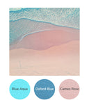 Blue Aqua, Oxford Blue, Cameo Rose