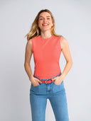 Sleeveless Rib Tee