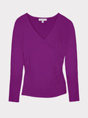 Long Sleeve Faux Wrap Top