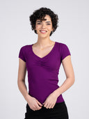 Sweet V Neck Rib Tee