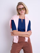 1/2 Sleeve Button Front Rib Top