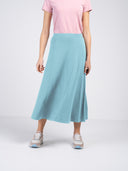 Plain Fit and Flare Jersey Skirt