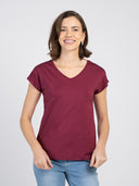 V Neck Short Sleeve Modal Top