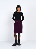 Jamie Cord Knee Length Skirt
