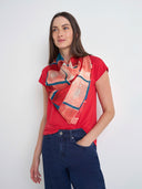 Abstract Geo Square Silk Scarf