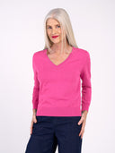 Cotton V Neck Jumper