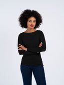 Darcey Slash Neck Long Sleeve