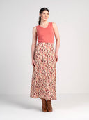 Dash Print Maxi Skirt