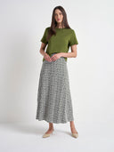 Mosaic Geo Printed Maxi Skirt