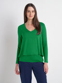 Double Layer V Neck Top