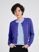 Crew Neck Cotton Cardigan